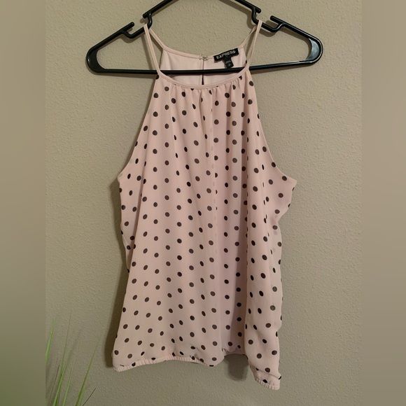 Express Tops - Express high neck spaghetti strap blouse. Elastic in bottom. Size S.